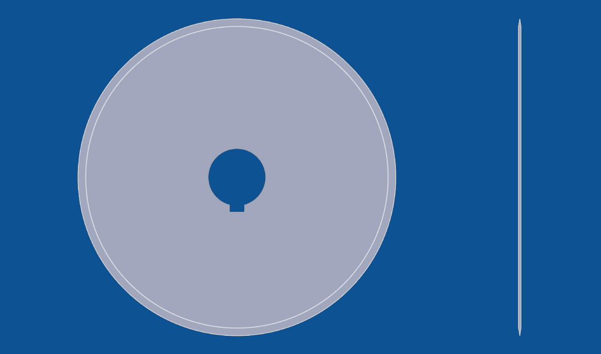 Cirkulær klinge med glat kant, diameter 7", varenummer 90002