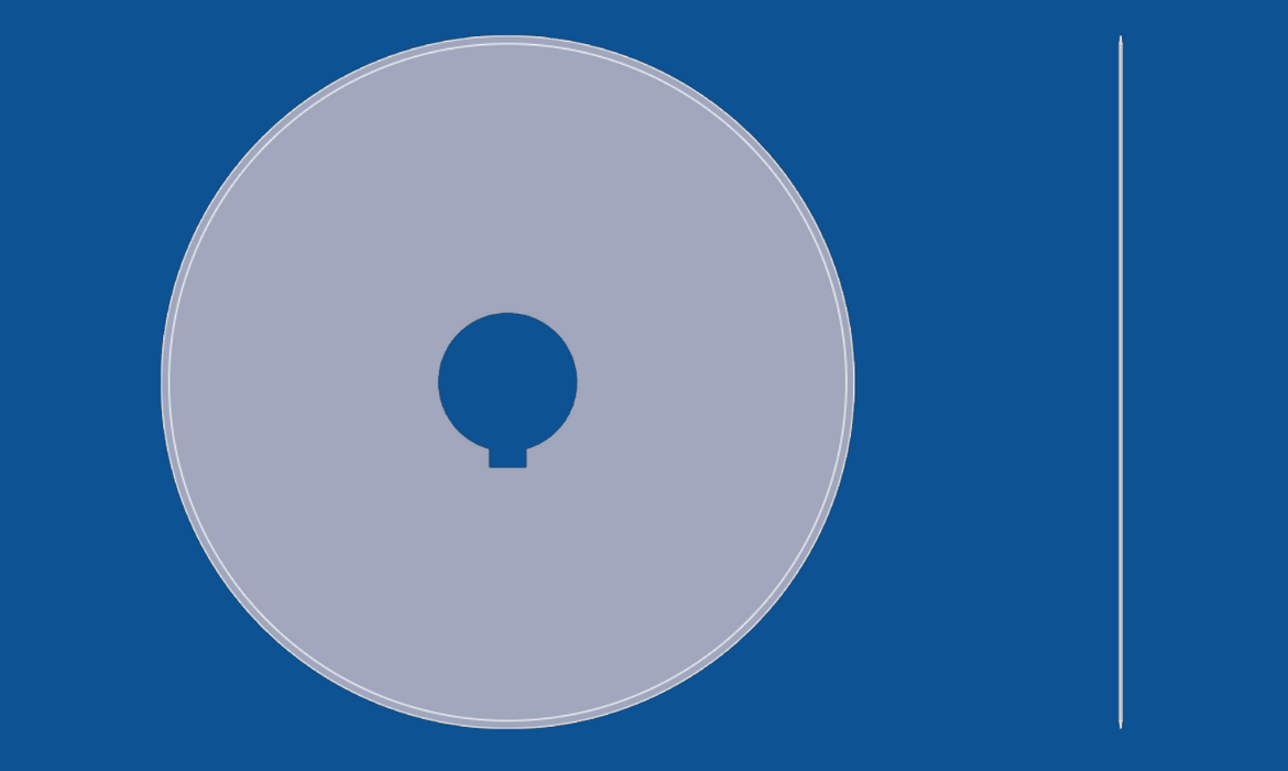 Cirkulær klinge med glat kant, diameter 12", varenummer 90004