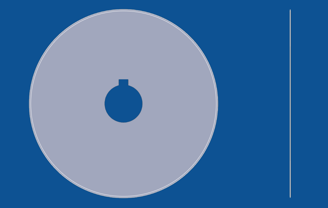 Cirkulær klinge med glat kant, diameter 15", varenummer 90005