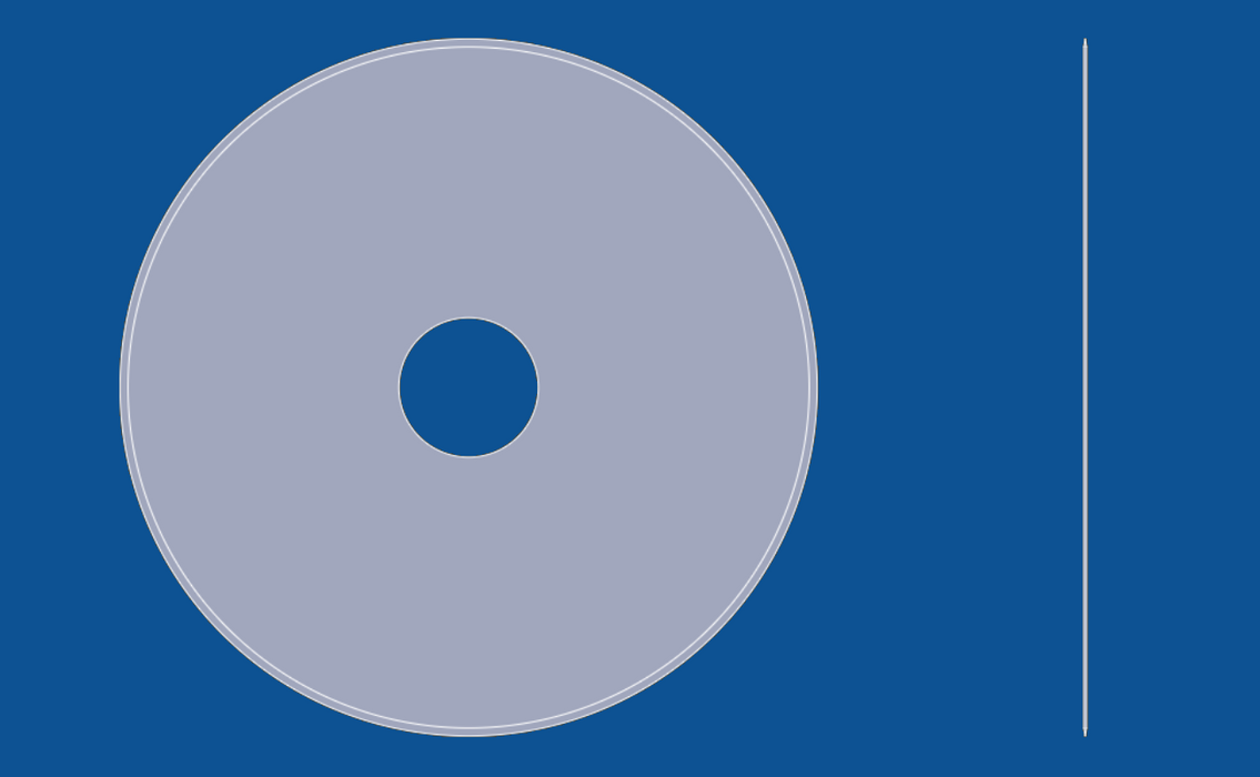 Cirkulær klinge med glat kant, diameter 15", varenummer 90026