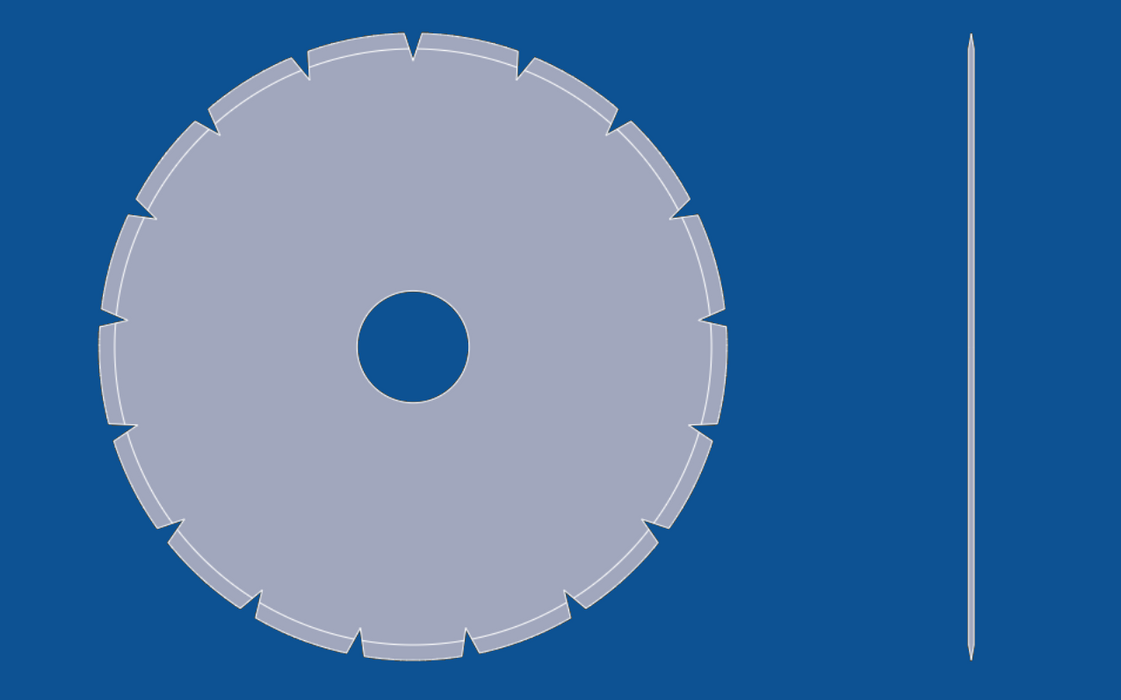 7" diameter V-formet tandrundskive, varenummer 90058